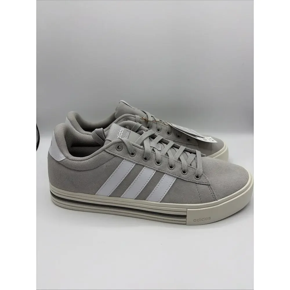 adidas Daily 4.0 Gray White Lace-Up Sneakers Shoes Men's US 10 NWT NO Box